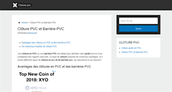 Desktop Screenshot of cloture-pvc.com